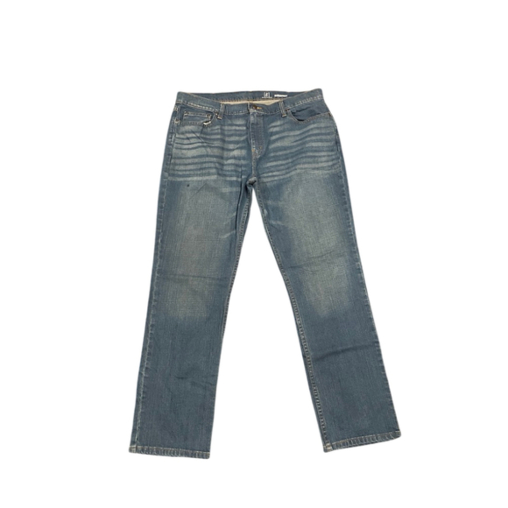 George Men's Straight Fit Jeans Blue Denim Workwear Size 38x32